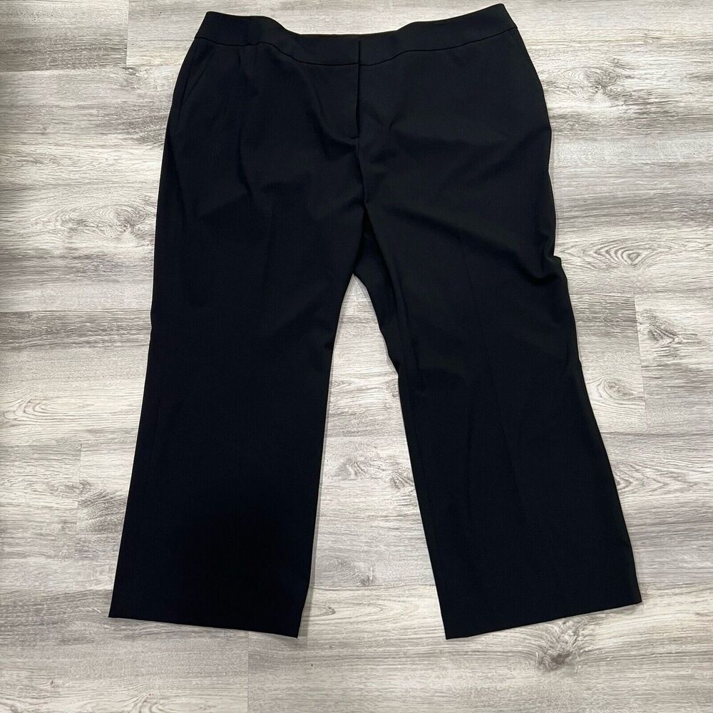 Nordstrom Semantiks Women's Plus Size 22W Petite Black Straight Leg Dress Pants